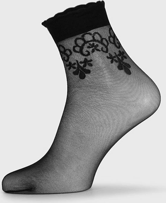 2 Pack Gabriella Pantysokjes Bea 20DEN Met Patroon, One Size, Zwart 4 2 Pack Gabriella Pantysokjes Bea 20DEN Met Patroon, One Size, Zwart - Afbeelding 2