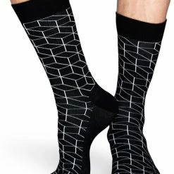 Happy Socks Sokken - Maat 41-46 - Unisex - Zwart/wit -Beenmode Verkoop 550x687 3