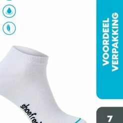 7 Paar Shoefresh Bamboe Enkelsokken Dames - Maat 35-38 - Wit - Naadloze Sokken