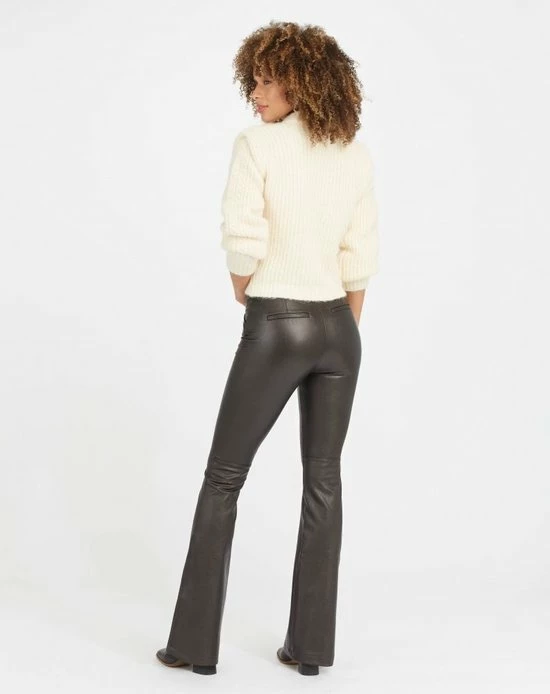 Spanx Leather Like Flare Pant | Zwart 4 Spanx Leather Like Flare Pant | Zwart - Afbeelding 2