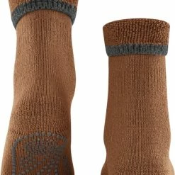 FALKE Cuddle Pads Slofsokken Comfortabel Warm Winter Antislip Ondoorzichtig Zacht Mid-rise Zonder Motief Met Noppen Katoen Merino Wol Bruin Dames Sokken - Maat 39-42 -Beenmode Verkoop 550x701 1