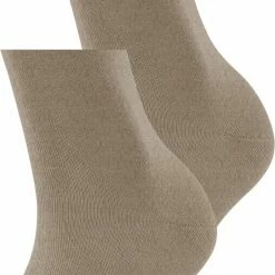 Esprit Uni 2-Pack Zacht Biologisch Zonder Motief Ondoorzichtig Mid-rise Comfortabel Set Katoen Multipack Bruin Dames Sokken - Maat 39-42 -Beenmode Verkoop 550x705 3