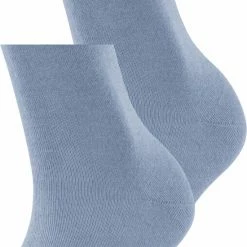 Esprit Uni 2-Pack Zacht Biologisch Zonder Motief Ondoorzichtig Mid-rise Comfortabel Set Katoen Multipack Blauw Dames Sokken - Maat 39-42 -Beenmode Verkoop 550x705 5