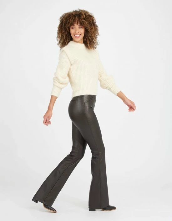 Spanx Leather Like Flare Pant | Zwart 6 Spanx Leather Like Flare Pant | Zwart - Afbeelding 4
