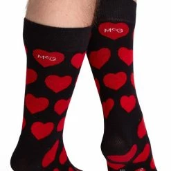 McGregor Sokken Dames | Maat 36-40 | Big Heart Love Sok | Zwart Grappige Sokken/Funny Socks -Beenmode Verkoop 550x706 3