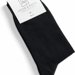 Jacob & Roy's 6 Paar Zwarte Sokken - Heren & Dames - Maat 47-50 - Naadloos -Beenmode Verkoop 550x712