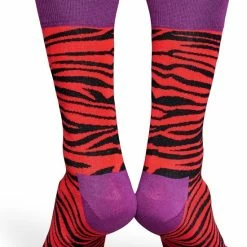Happy Socks Zebra Rood, Maat 36-40 -Beenmode Verkoop 550x718 3