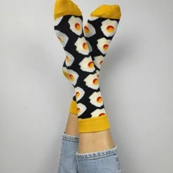 Merkloos To Me You Are EGGcellent - Schoencadeautjes Sinterklaas - Blij Ei - Sinterklaascadeau Voor Hem - Sinterklaascadeau Voor Haar - Mannen Vrouwen- Papa Mama- Vader Moeder- Verjaardag - Cadeau - Presentje - Cadeautje Voor Haar - Maat 36-41 - Tasty Socks