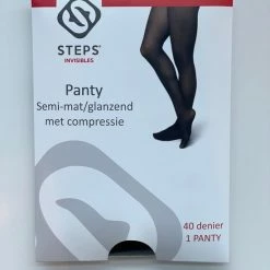 Merkloos Steps Panty Zwart Semi-mat/glanzend 40 Denier Met Compressie Maat XL 48-50 -Beenmode Verkoop 550x733 44