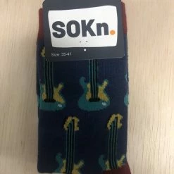 Merkloos SOKn. Trendy Sokken GITAAR Maat 35-41 (ook Leuk Om Kado Te Geven !)