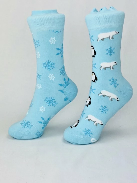 Onfeet - Sokken - Missmatch - Sneeuwvlok - Pinguin - Ijsbeer 4 Onfeet - Sokken - Missmatch - Sneeuwvlok - Pinguin - Ijsbeer - Afbeelding 2