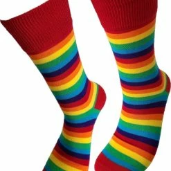 Merkloos Verjaardag Cadeautje Voor Hem En Haar - Valentijn Cadeautje Voor Hem En Haar - Pride - Valentijnsdag Cadeau - Hartjes - Leuke Sokken - Vrolijke Sokken - Luckyday Socks - Aparte Sokken - Socks Waar Je Happy Van Wordt - Maat 37-44