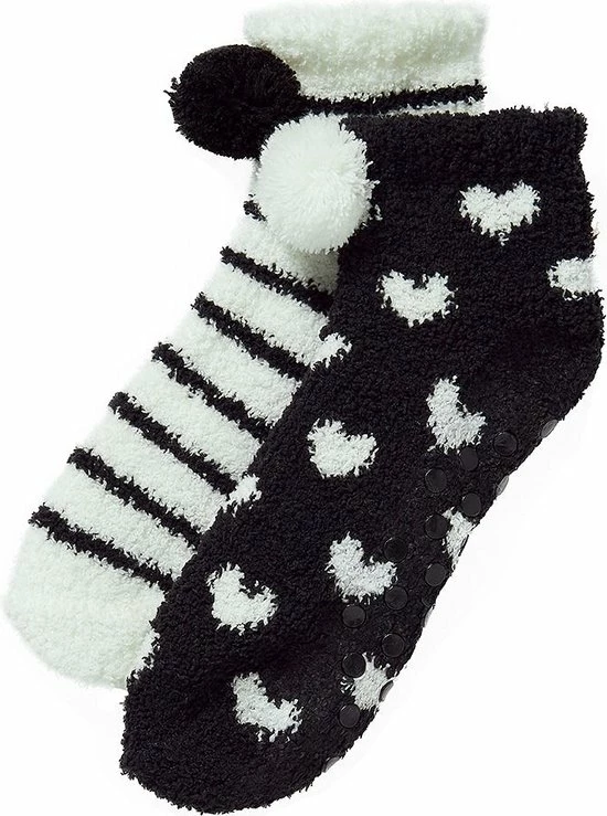Lage Bedsokken Dames | Zwart|Wit | One Size | Winter Sokken | Bedsokken Dames Maat 39 42 | Fluffy Sokken | Warme Sokken | Bedsokken | Fleece Sokken Slaapsokken | Warme Sokken Dames | Apollo 4 Lage Bedsokken Dames | Zwart|Wit | One Size | Winter Sokken | Bedsokken Dames Maat 39 42 | Fluffy Sokken | Warme Sokken | Bedsokken | Fleece Sokken Slaapsokken | Warme Sokken Dames | Apollo - Afbeelding 2