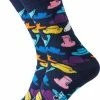 Happy Socks Hats Sok | Maat 41 -46 | Zwart Met Geel En Turqouise | HAT01-6500