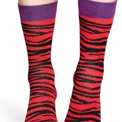 Happy Socks Zebra Rood, Maat 36-40 -Beenmode Verkoop 550x767 1