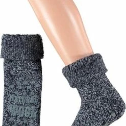 Merkloos Apollo - 45% Wol - Huissokken Dames - Huissokken Heren - Grijs - Maat 39-42