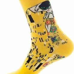 Merkloos Kunstzinnige Sokken - Gustav Klimt - De Kus - One Size / Fits All