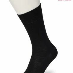 Bonnie Doon Katoenen Comfort Sok Zwart Dames Maat 35/38 - Speciale Breitechniek In Boord - Knelt Niet - Katoen En Lycra - Maximaal Draagcomfort - Zakt Niet Af - Gladde Teennaad - Voor Gevoelige Voeten En Benen - Black - BE121401