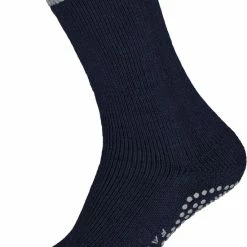 FALKE Cuddle Pads Slofsokken Comfortabel Warm Winter Antislip Ondoorzichtig Zacht Mid-rise Zonder Motief Met Noppen Katoen Merino Wol Blauw Dames Sokken - Maat 35-38