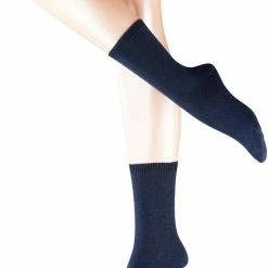 FALKE Cosy Wool Zonder Motief Zacht Dik Winter Warm Ondoorzichtig Halfhoog Comfortabel Merinowol Kasjmier Blauw Dames Sokken - Maat 35-38