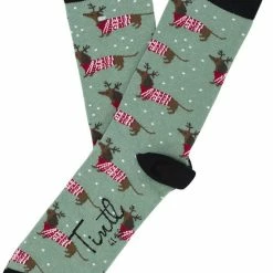 Tintl Socks Unisex Kerstsokken | X-mas - Dachshund (maat 41-46)