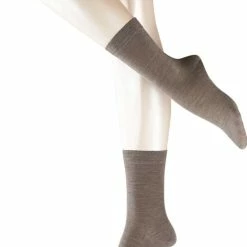 FALKE Softmerino Dik Halfhoog Comfortabel Zonder Motief Zacht Winter Warm Ondoorzichtig Merinowol Katoen Bruin Dames Sokken - Maat 35-36 -Beenmode Verkoop 550x789