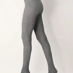 Oroblu Eco Sneakers Natural Rib Panty - Kleur Grijs Melange - Maat L/XL