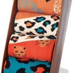 Merkloos Shiva Mode Luipaard Sokken Giftbox | 4 Pack | Maat 36-40 | Vrolijke Ontwerp | Naadloos | Gift - Cadeau -Beenmode Verkoop 550x801 1
