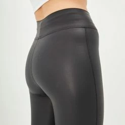 Merkloos Blueberry Leggings- Zwarte Legging Lederlook Fashion Legging Coated Legging High-Waist Dames Hoge Taille - Verhogen Legging - Leggings - Leggings - Push-Up - Up-Fit - Zwart - Maat S -Beenmode Verkoop 550x825 67