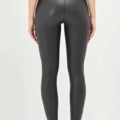 Merkloos Blueberry Leggings- Zwarte Legging Lederlook Fashion Legging Coated Legging High-Waist Dames Hoge Taille - Verhogen Legging - Leggings - Leggings - Push-Up - Up-Fit - Zwart - Maat S -Beenmode Verkoop 550x834 1