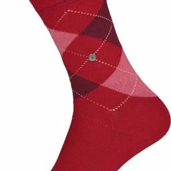 Burlington Marylebone Versterkte Dames Sokken Met Patroon Ademende Warme Dikke Kleurrijke Geruit ONE-SIZE-FITS-ALL Als Een Geschenk Wol Rood Dames Sokken - Maat 36-41 -Beenmode Verkoop 550x834